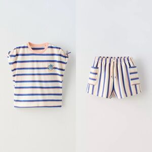 Zara-  Striped Shorts Set